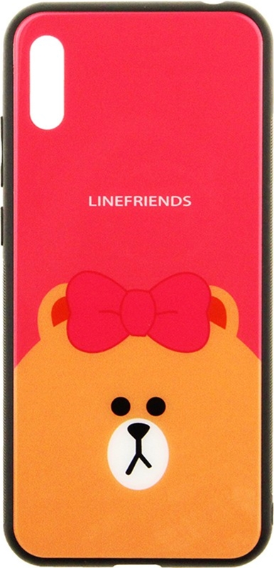 

Панель TOTO Cartoon Print Glass Case для Huawei Y6 2019 Line friends Brown