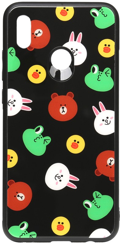 

Панель TOTO Cartoon Print Glass Case для Huawei P Smart Z Line friends Black