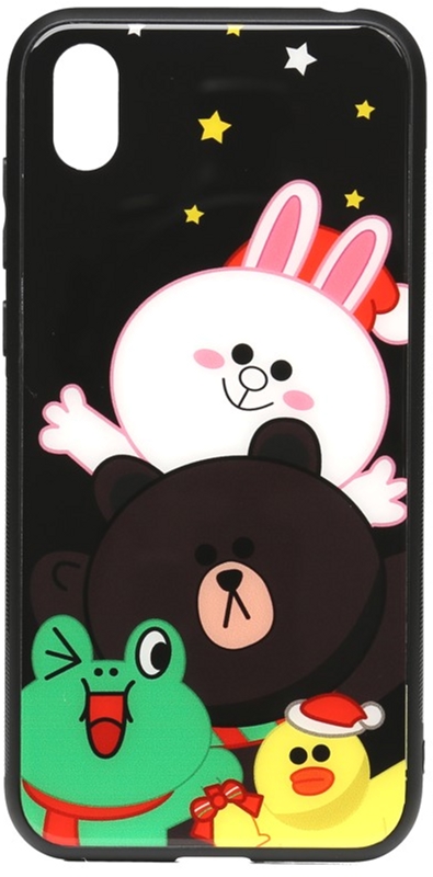 

Панель TOTO Cartoon Print Glass Case для Huawei Y5 2019 Line friends all about