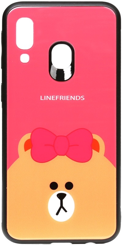

Панель TOTO Cartoon Print Glass Case для Samsung Galaxy A40 Line friends Brown