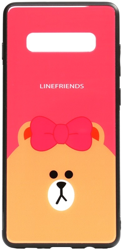 

Панель TOTO Cartoon Print Glass Case для Samsung Galaxy S10+ Line friends Brown