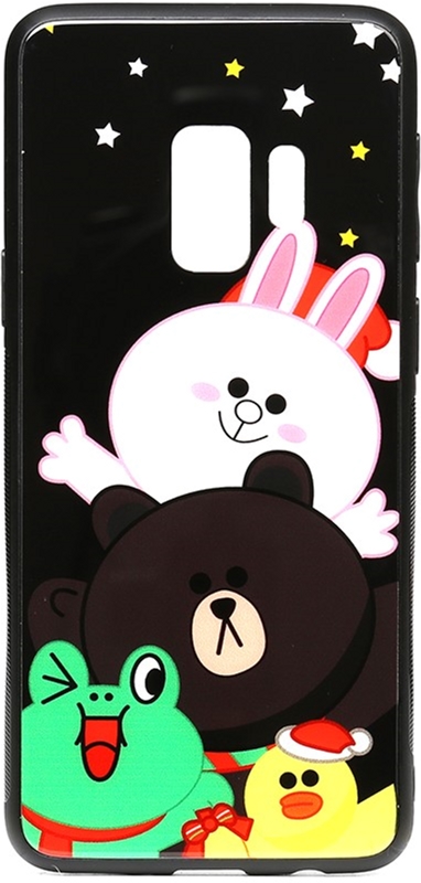 

Панель TOTO Cartoon Print Glass Case для Samsung Galaxy S9 Line friends all about