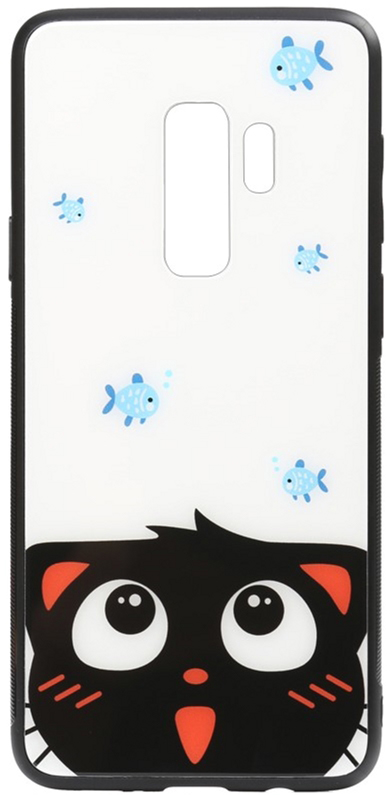 

Панель TOTO Cartoon Print Glass Case для Samsung Galaxy S9+ Cat and fish
