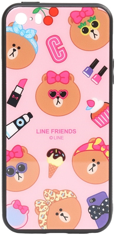 

Панель TOTO Cartoon Print Glass Case для Apple iPhone SE/5s/5 Line friends Linc