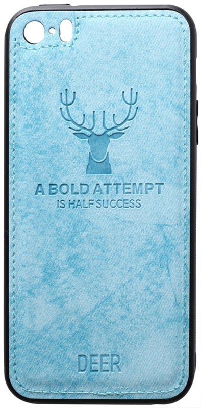 

Панель TOTO Deer Shell With Leather Effect Case для Apple iPhone 5/5s/SE Blue