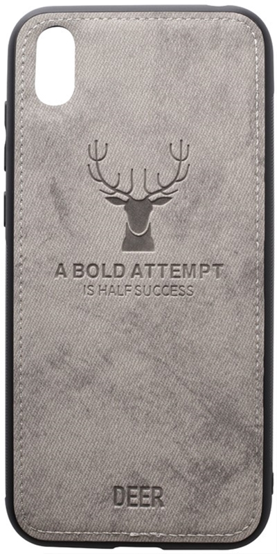 

Панель TOTO Deer Shell With Leather Effect Case для Huawei Y5 2019 Grey