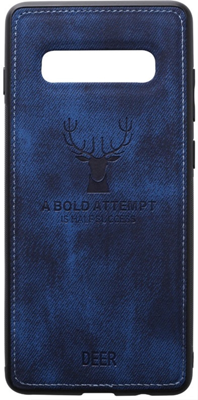 

Панель TOTO Deer Shell With Leather Effect Case для Samsung Galaxy S10+ Dark Blue