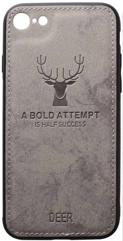 

Панель TOTO Deer Shell With Leather Effect Case для Apple iPhone 7/8 Grey