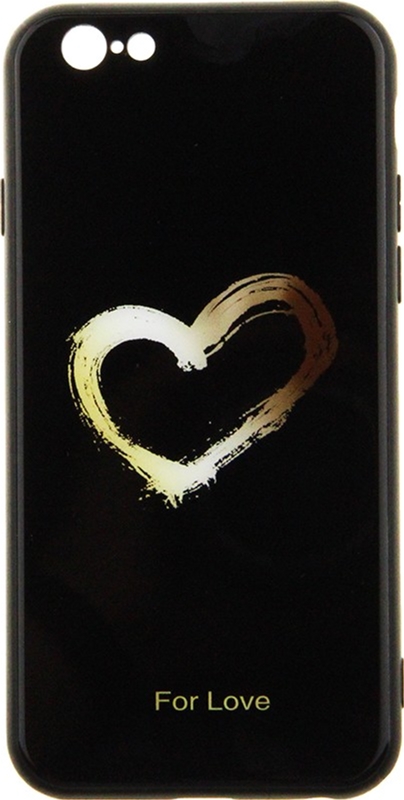 

Панель TOTO Glass Fashionable Case для Apple iPhone 6/6s Heart on Black