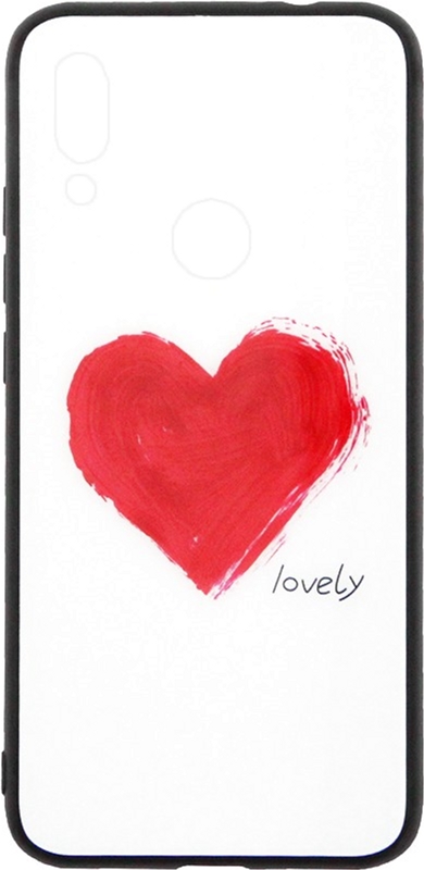 

Панель TOTO Glass Fashionable Case для Xiaomi Redmi 7 Heart on White