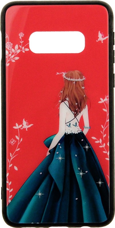 

Панель TOTO Glass Fashionable Case для Samsung Galaxy S10e Green Dress Girl