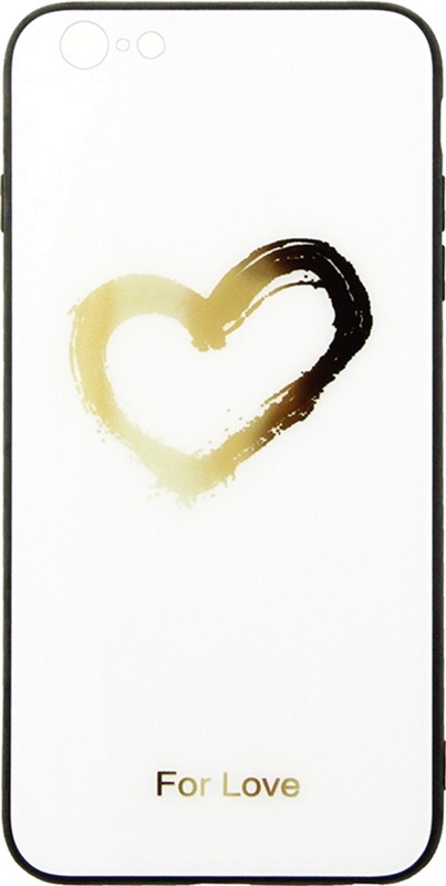 

Панель TOTO Glass Fashionable Case для Apple iPhone 6 Plus/6s Plus Heart on White