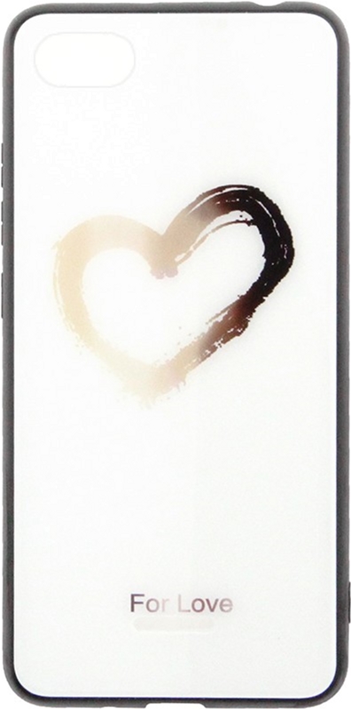 

Панель TOTO Glass Fashionable Case для Xiaomi Redmi 6A Heart on White