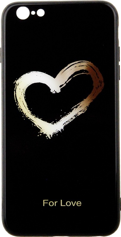 

Панель TOTO Glass Fashionable Case для Apple iPhone 6 Plus/6s Plus Heart on Black