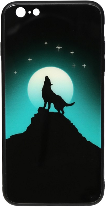 

Панель TOTO Night Light Print Glass Case для Apple iPhone 6 Plus/6s Plus Howling Wolf