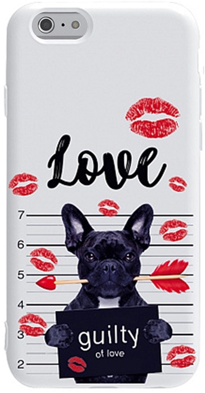 

Панель TOTO Pure TPU 2mm Print Case для Apple iPhone 6/6s Dog Kiss White