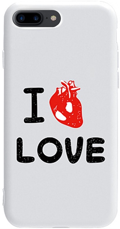 

Панель TOTO Pure TPU 2mm Print Case для Apple iPhone 7 Plus/8 Plus Love Heart White