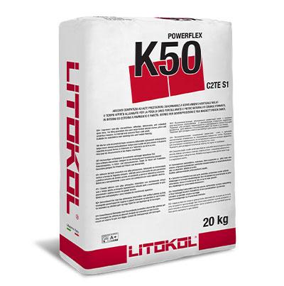 

Клей на цементной основе Litokol POWERFLEX K50 20кг (K50G0020) Серый