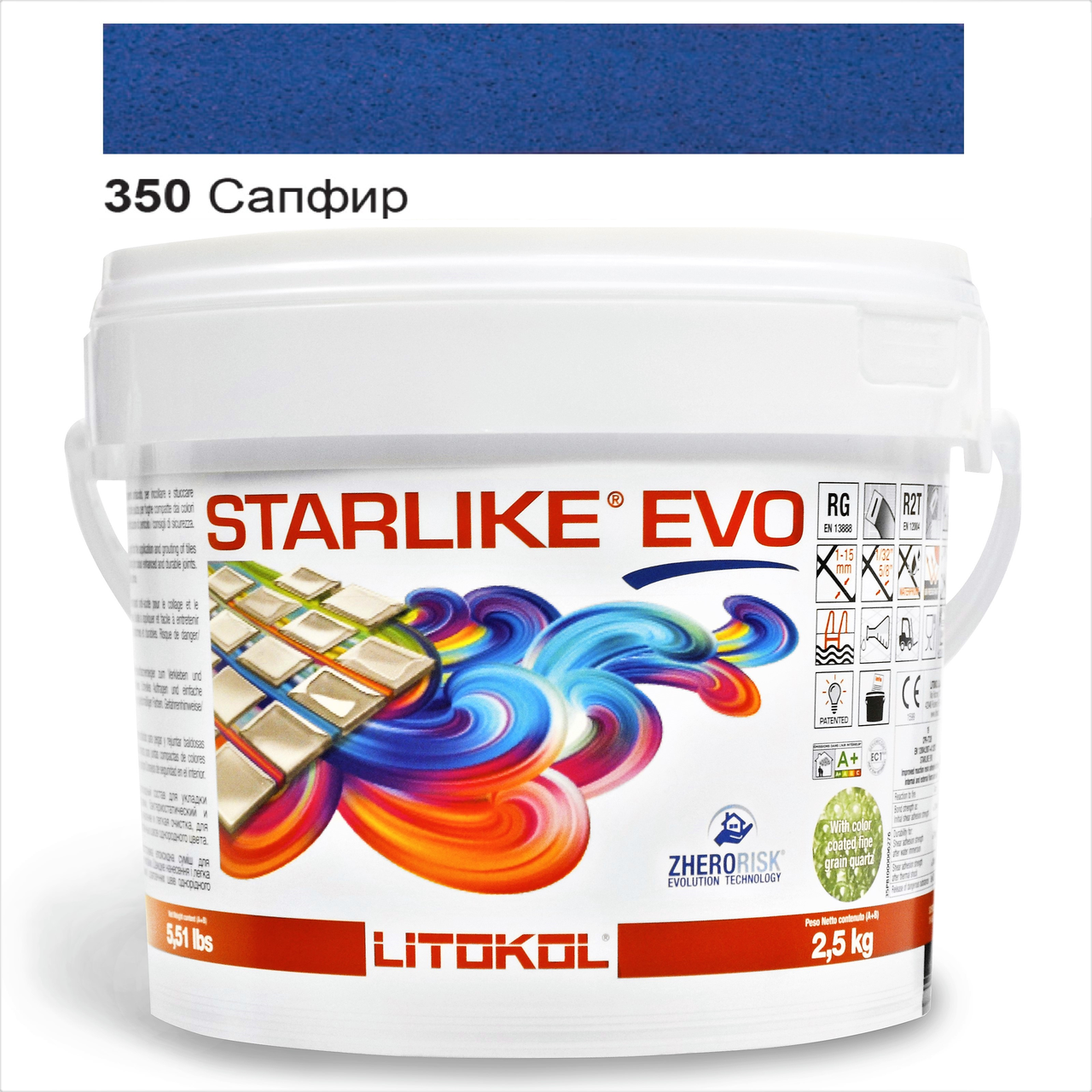 

Эпоксидная затирка Litokol Starlike EVO 350 Сапфир (синяя) 2,5кг