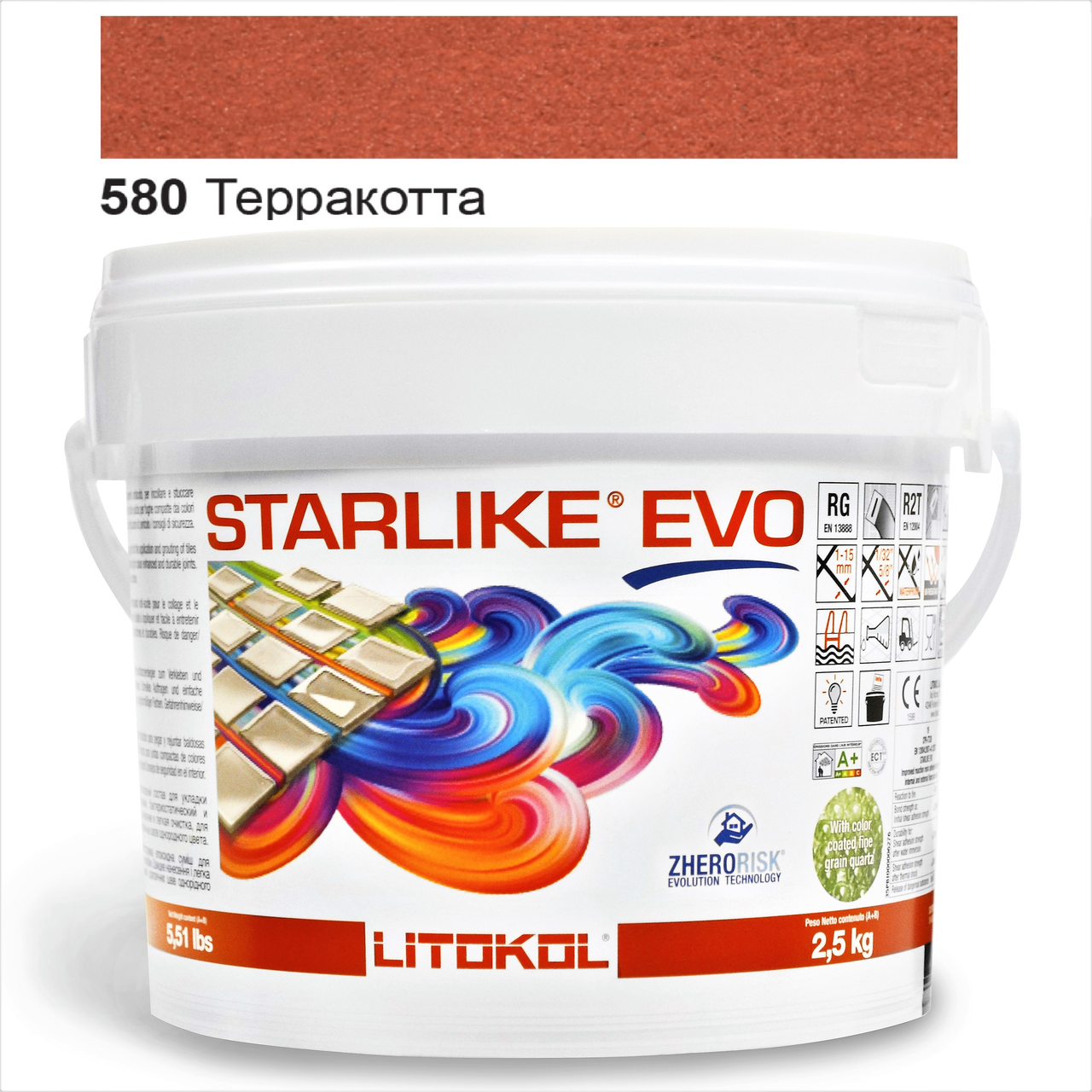 

Эпоксидная затирка Litokol Starlike EVO 580 Терракотта 2,5кг