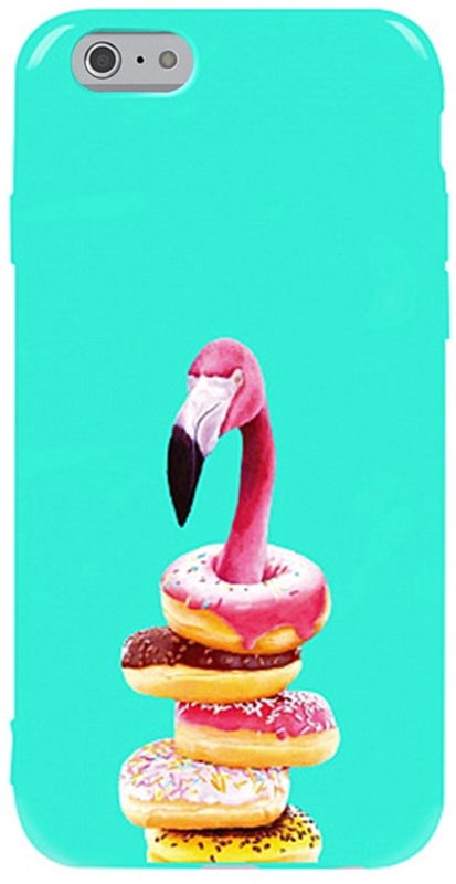 

Панель TOTO Pure TPU 2mm Print Case для Apple iPhone 6/6s Flamingo Donats Mint