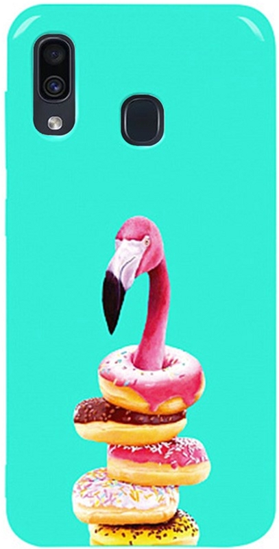 

Панель TOTO Pure TPU 2mm Print Case для Samsung Galaxy A20/A30 Flamingo Donats Mint