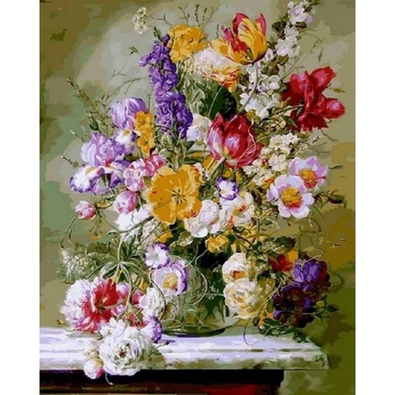 

Картина рисование по номерам Babylon VP1046 Цветочная рапсодия I 40х50см набор для росписи по цифрам в коробке