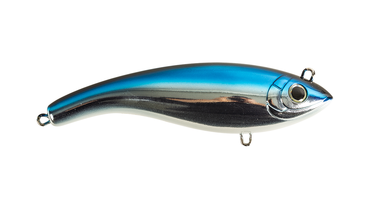 

Воблер Джеркбейт Strike Pro Ghost Buster, 140 мм, 73,6 гр, Тонущий, цвет: 114E Blue Chrome, (EG-223#114E) (114524)
