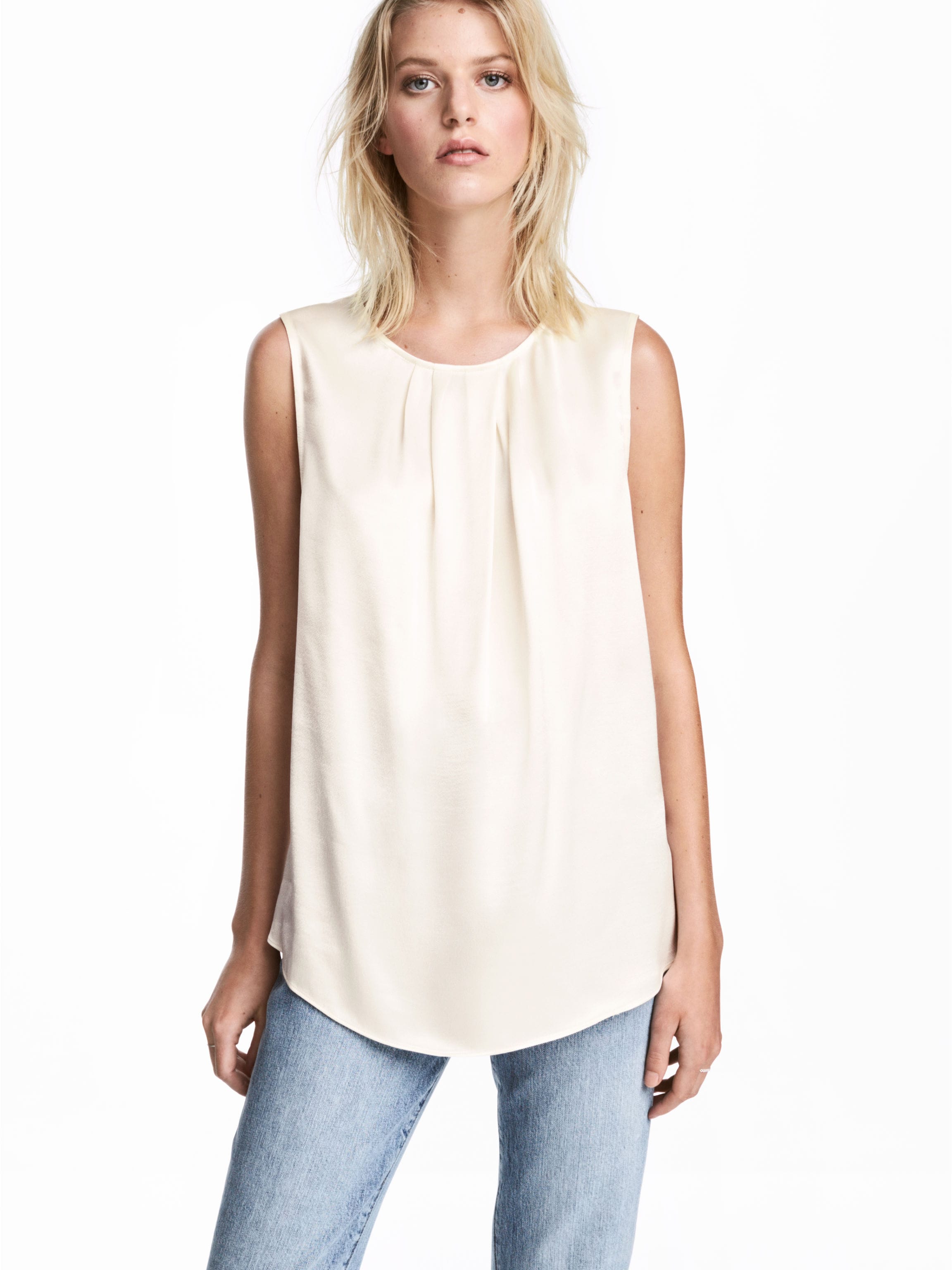 

Блузка H&M 4978045-ABAK 34 Молочная