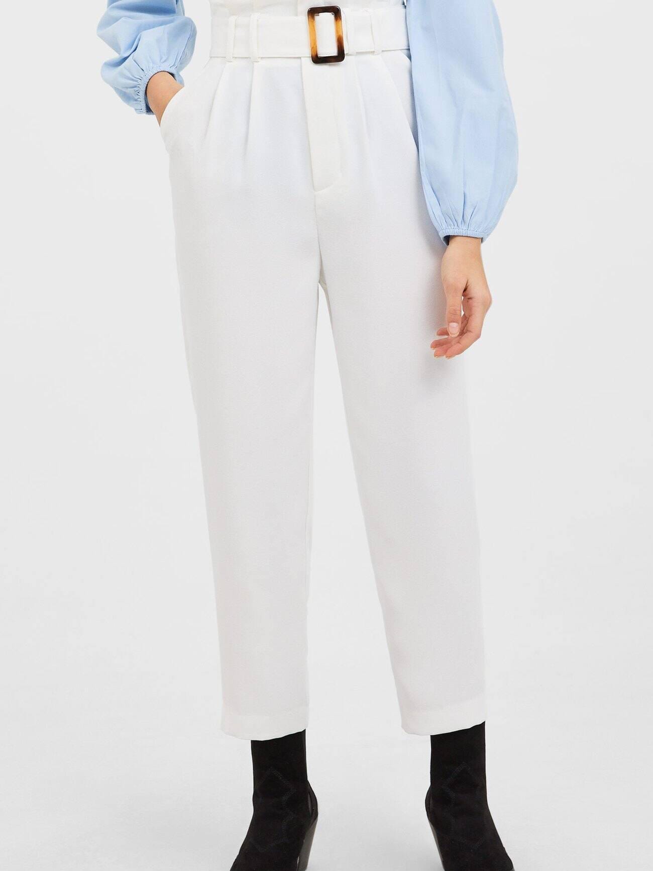 

Брюки Stradivarius 1124/642/004-ACTS 34 Белые