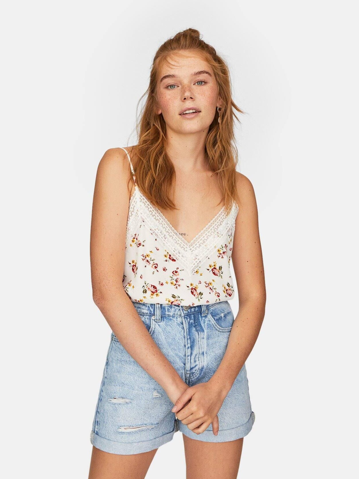 

Топ Stradivarius 2002/629/004-AAXY XS Белый