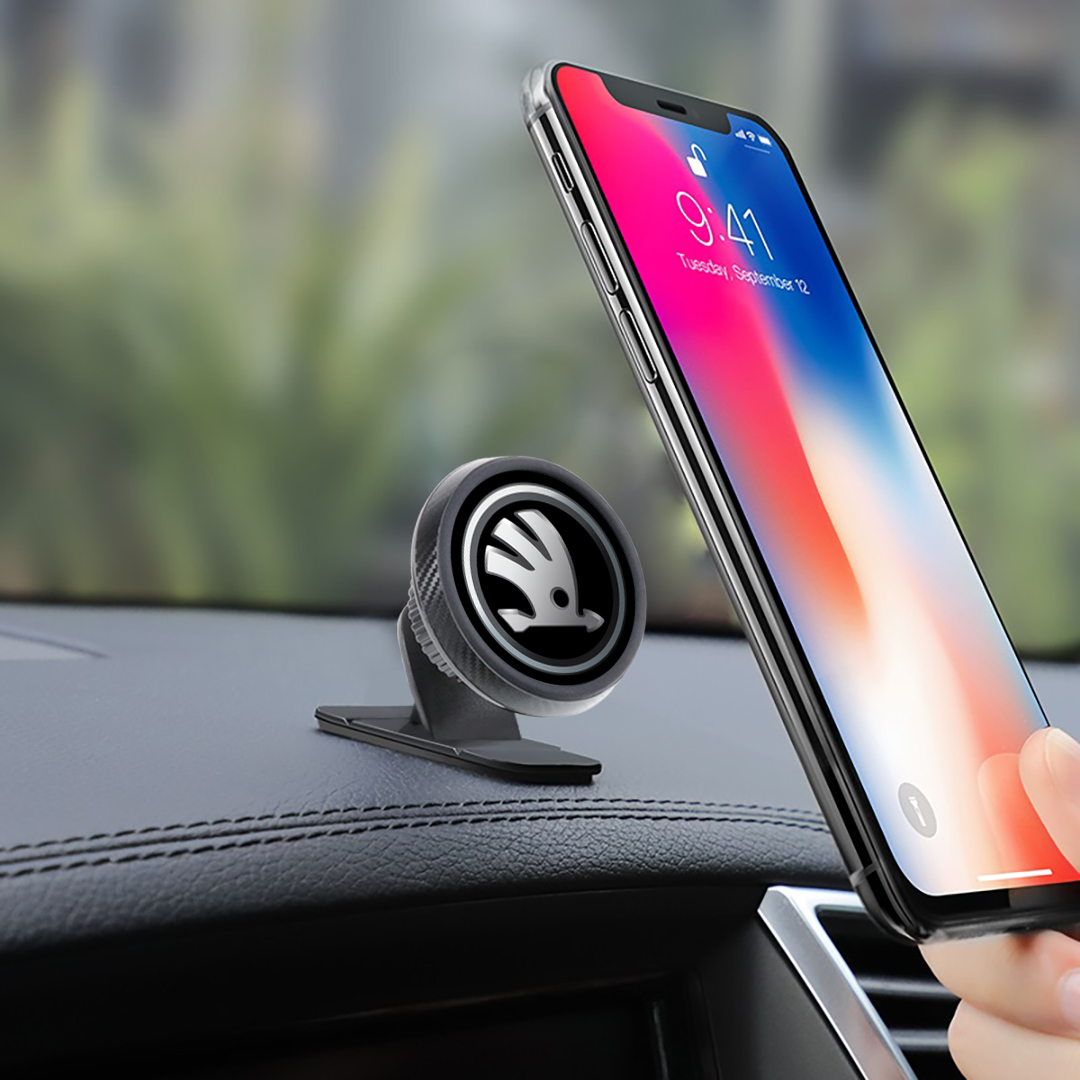 Магнитный держатель для телефона в авто на торпедо Magnetic Phone Bracket с  логотипом Skoda Черный – фото, отзывы, характеристики в интернет-магазине  ROZETKA от продавца: Nice Gadget | Купить в Украине: Киеве, Харькове,