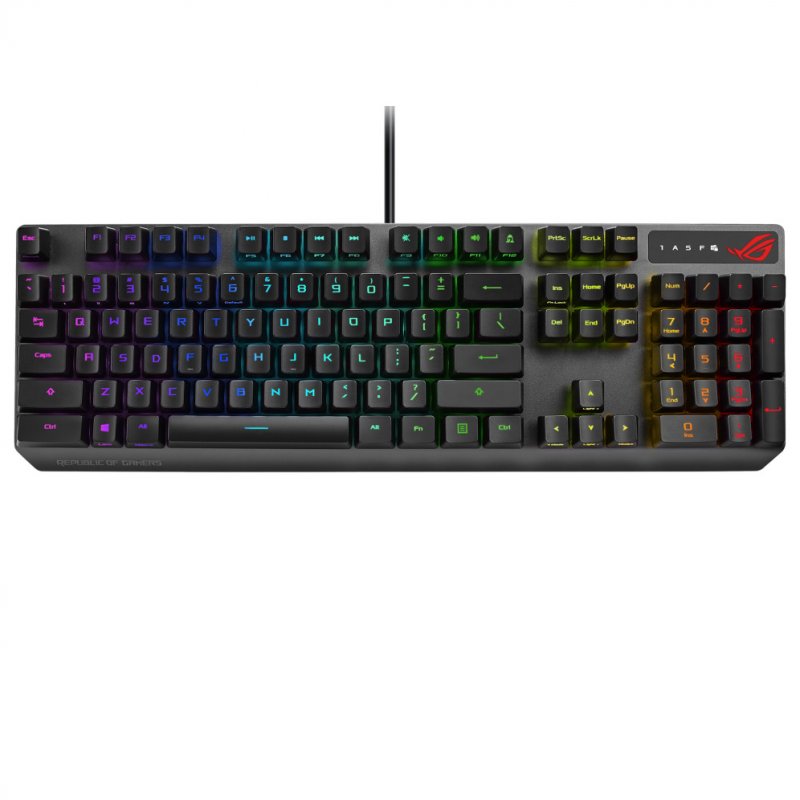 

Клавиатура ASUS ROG Strix Scope RX Red USB RU RGB, Black (90MP0240-BKRA00)