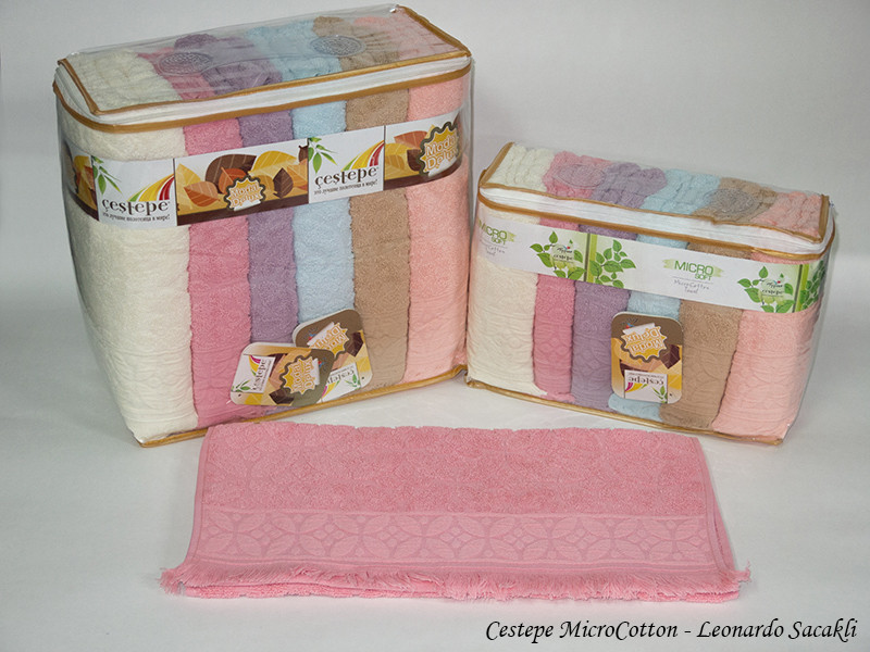 

Набор полотенец для лица Cestepe MicroCotton Deluxe 50*90 см махровые банные Leonardo Sacakli 6шт