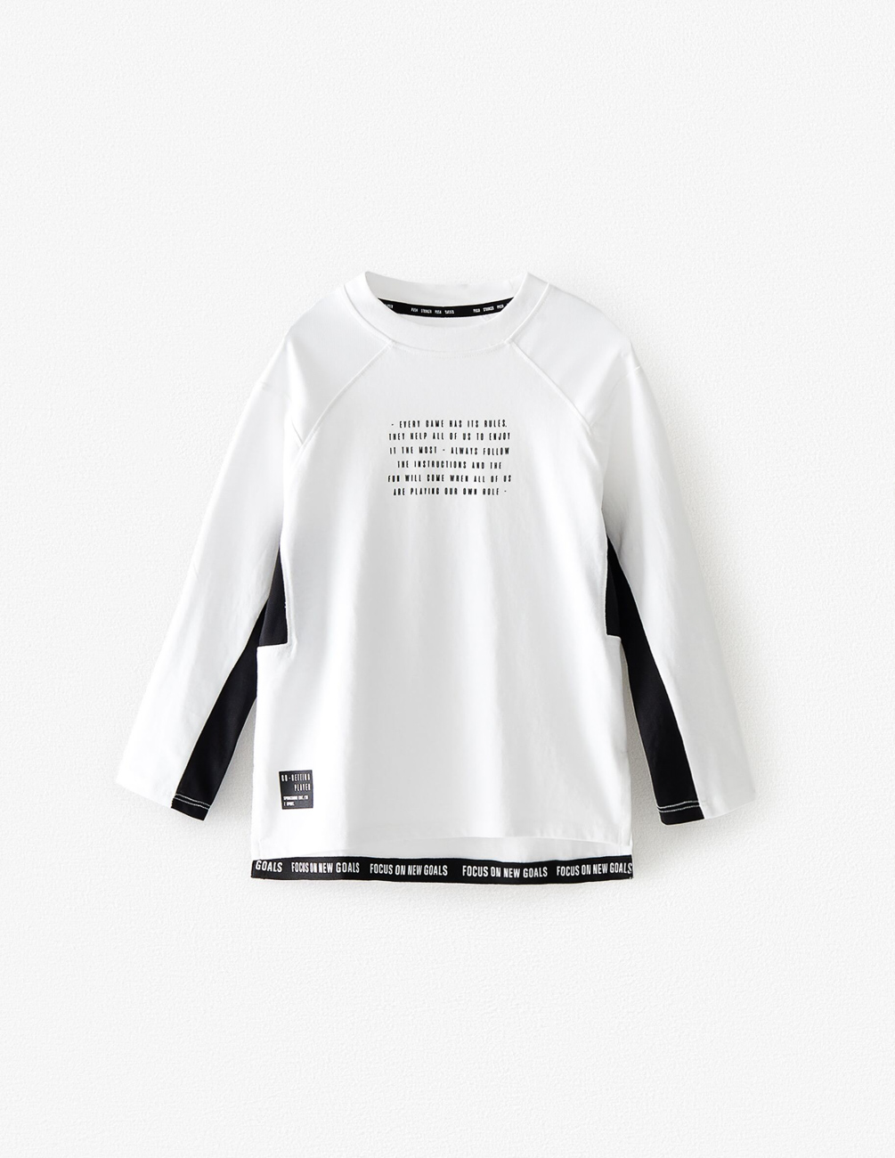 

Футболка д/р Zara ДМ003349 (4873/670/250) цвет белый 140