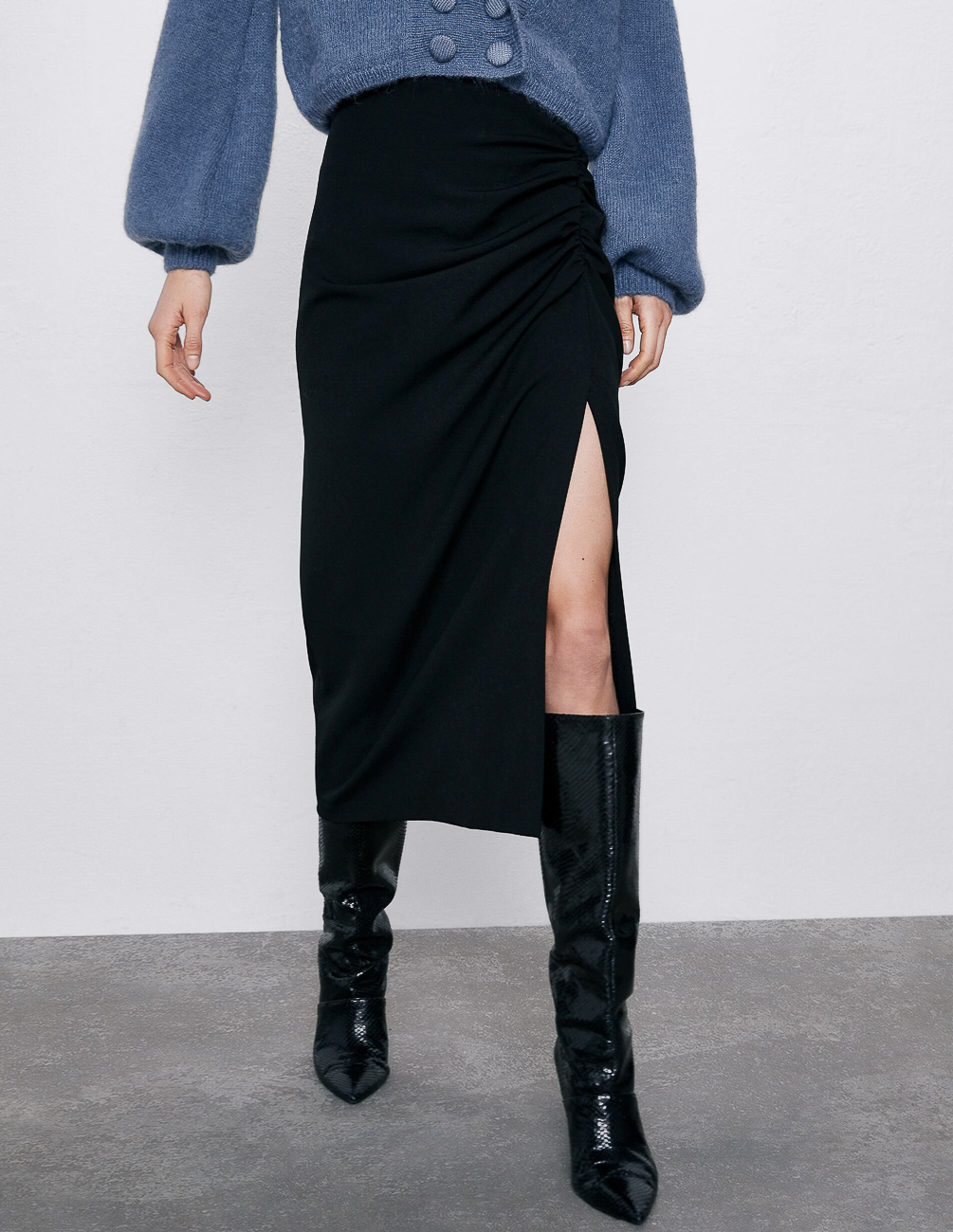 

Юбка Zara Ж1060366 (8349/703/800) цвет черный L