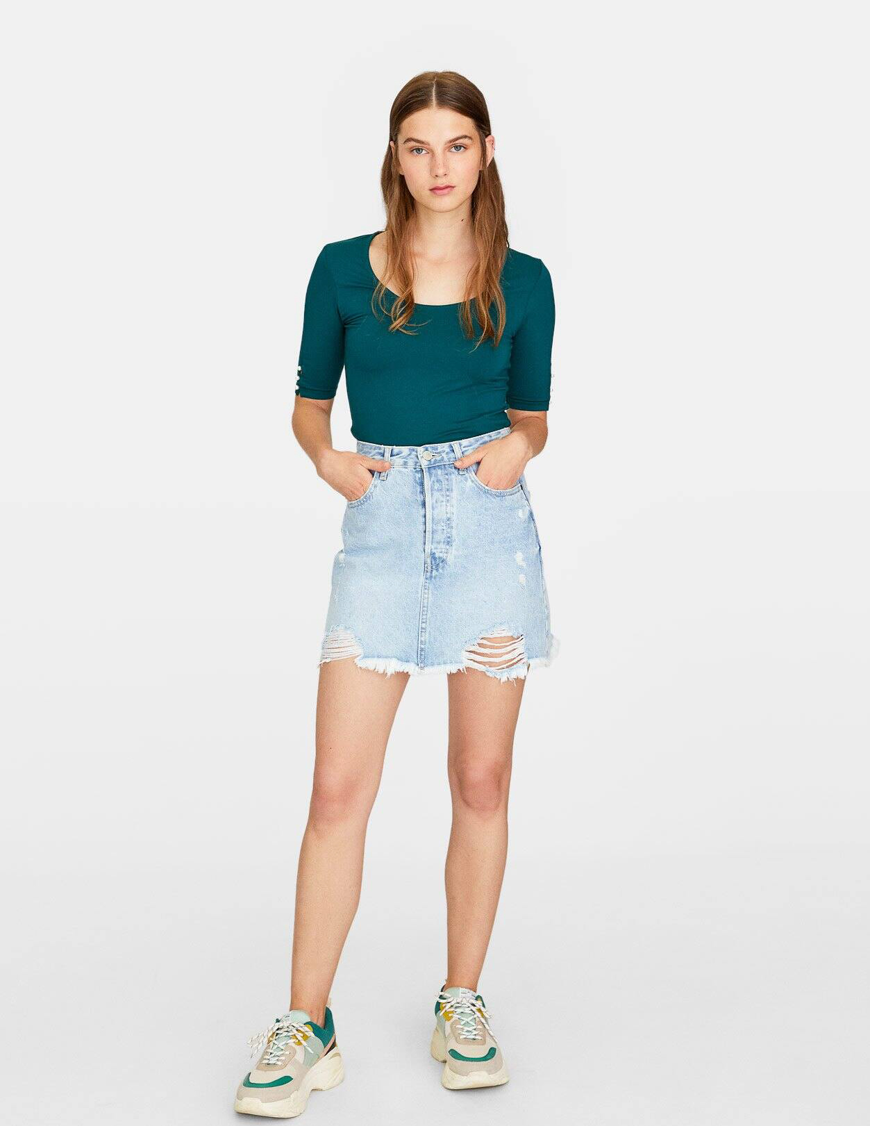 

Футболка Stradivarius Ж1063869 (6510/634/510) цвет зеленый S