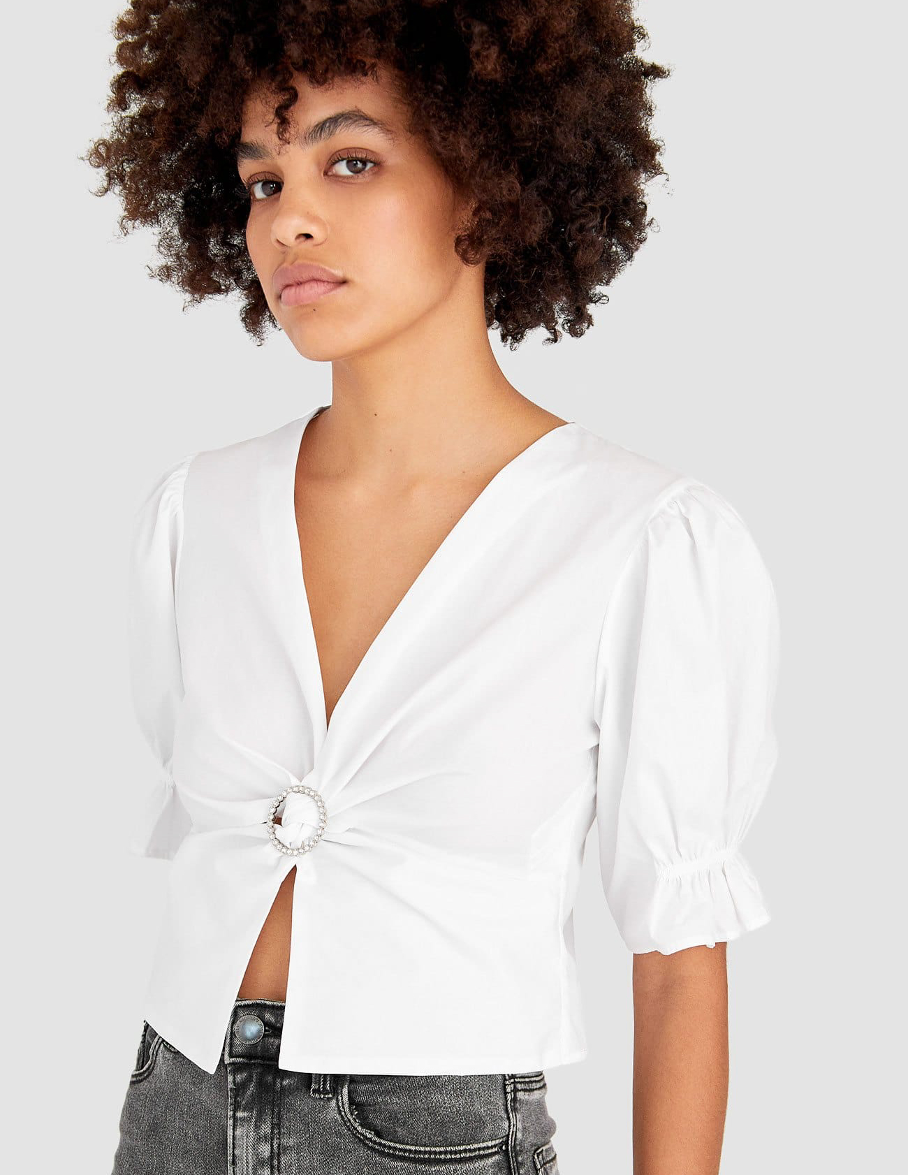 

Блуза Stradivarius Ж1063847 (6193/723/003) цвет белый L