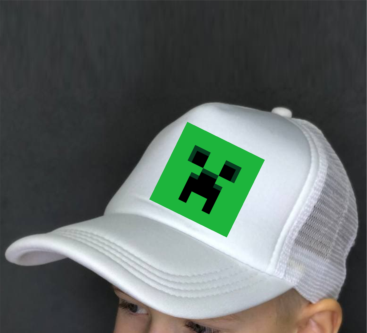 

Тракер Кепка Майнкрафт Minecraft Белая (2)