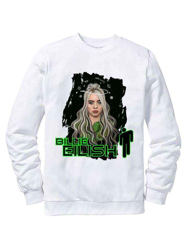 

Свитшот Билли Айлиш Billie Eilish Белый Размер