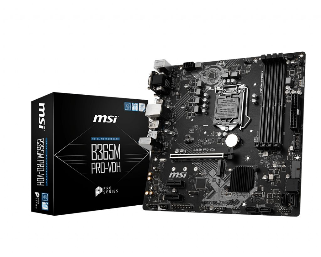 

Материнская плата MSI B365M PRO-VDH (s1151, Intel B365, PCI-Ex16)