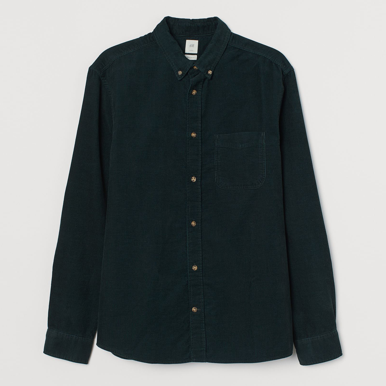 

Рубашка H&M 1505-8760092 L Темно-зеленая