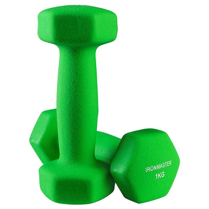 

Гантели для фитнеса Ironmaster 2 х 1 кг виниловые зеленые