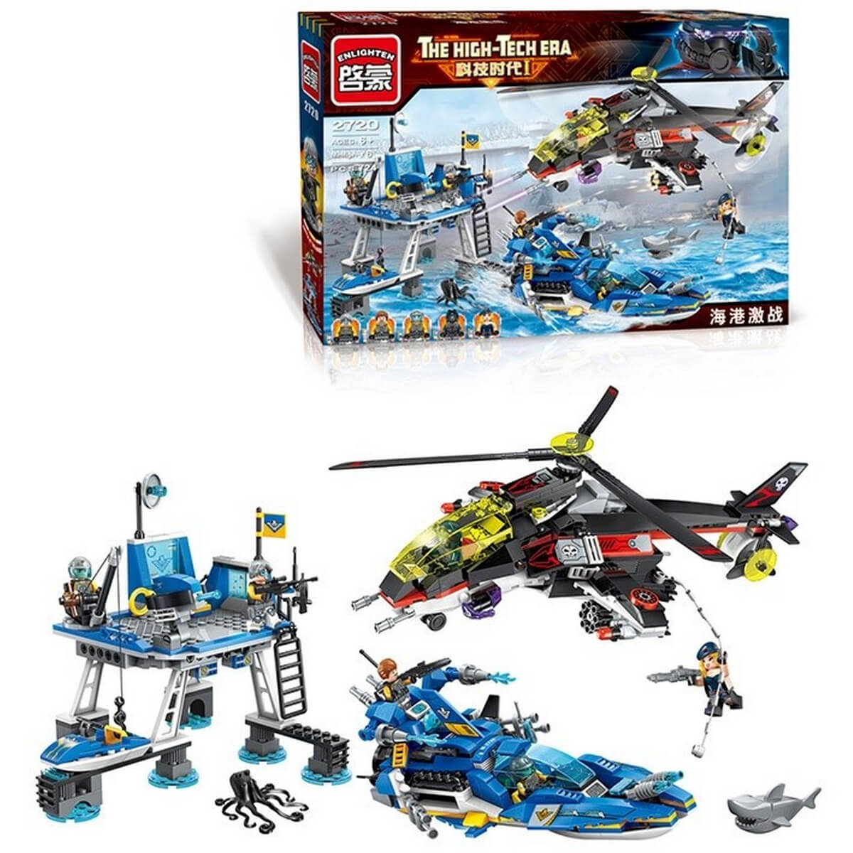 

Конструктор Brick «Вертолет и военная башня» 724 дет Brick / Enlighten (2720)
