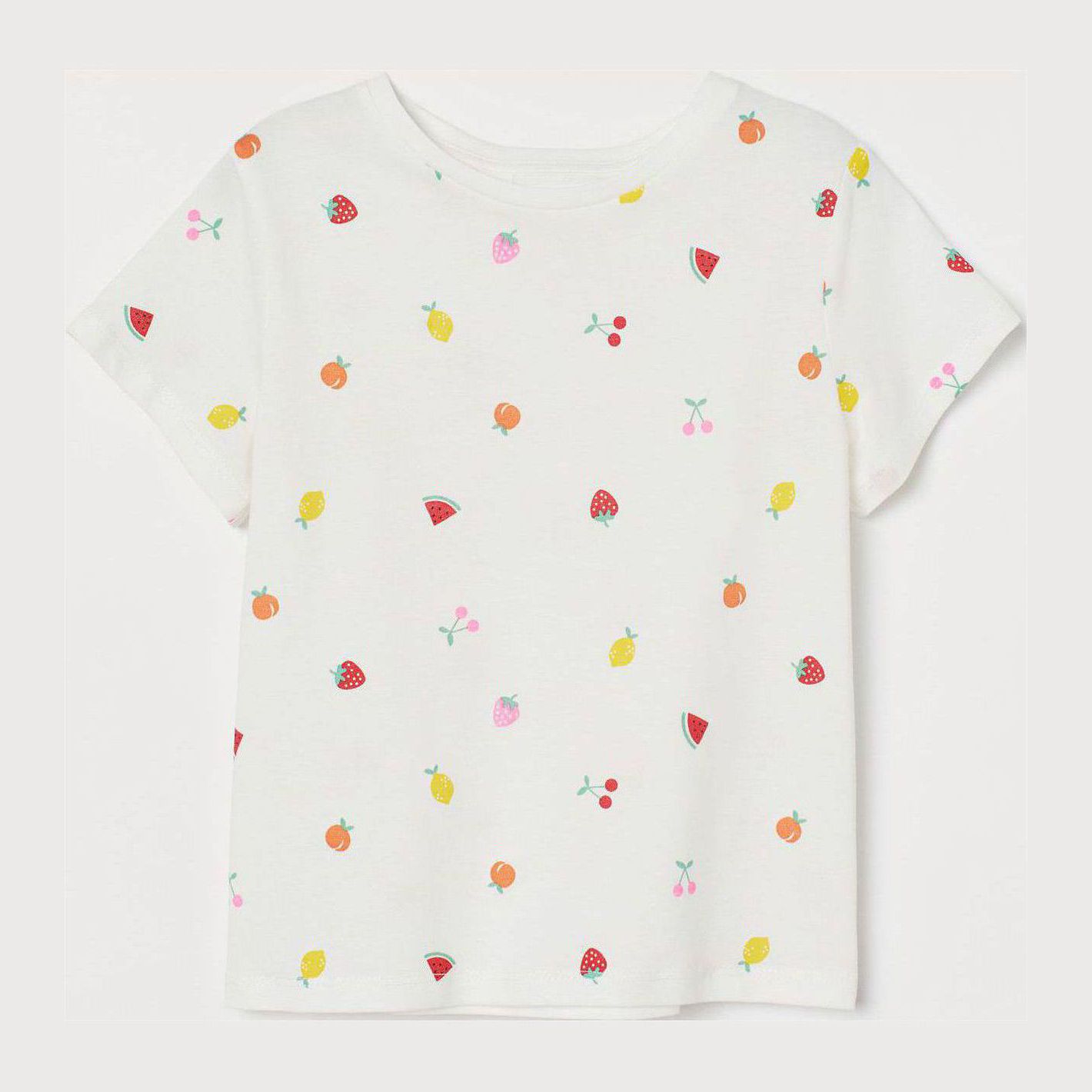 

Футболка H&M 2905-7965351 134-140 см Белый/Фрукты