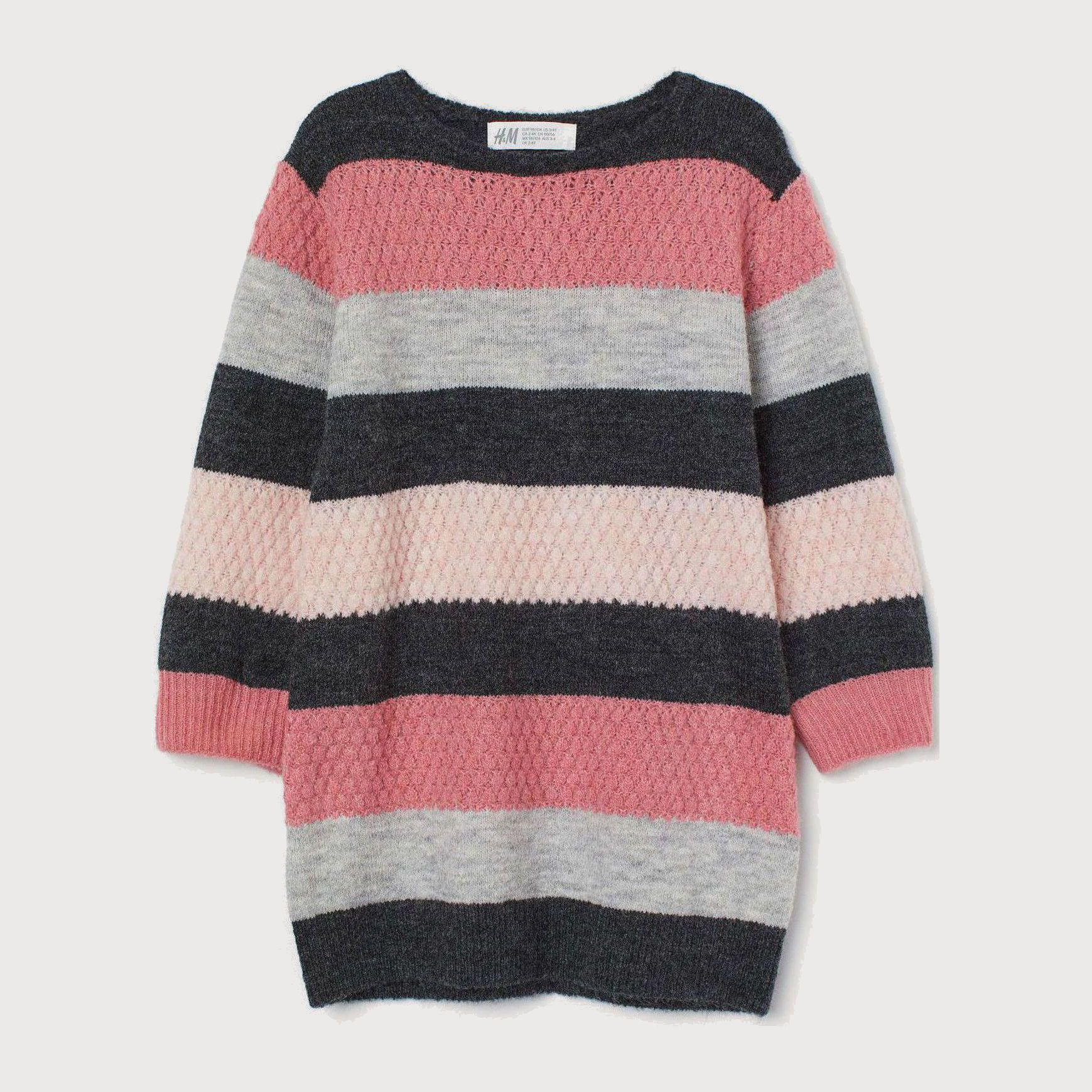 

Платье H&M 2905-8722152 110-116 см Серо-розовая/Полоска