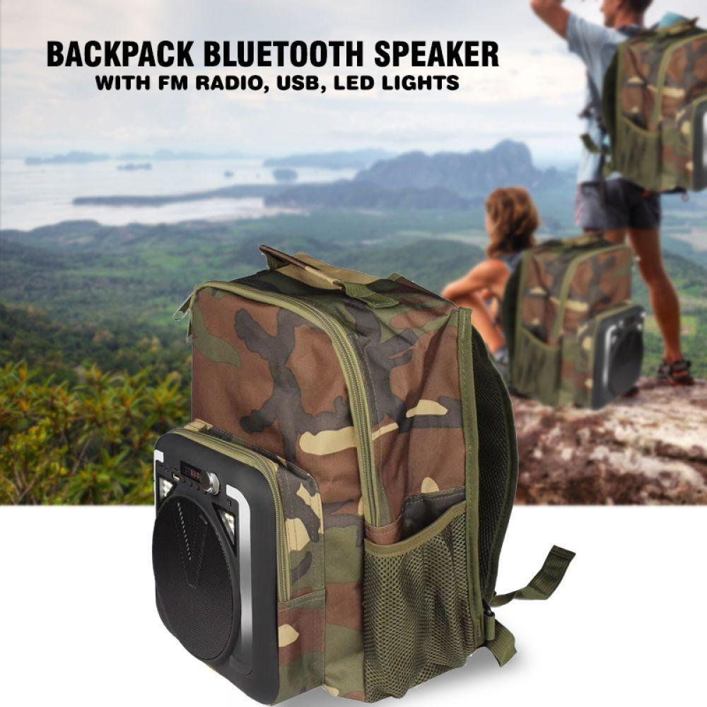 

Рюкзак туристический Бумбокс Оutdoor backpack speakers со встроенной колонкой камуфляж