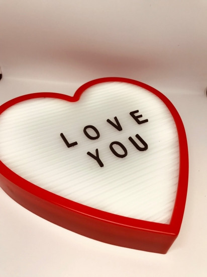 

Ночник светильник Сердце Light up message board с набором букв (124109)