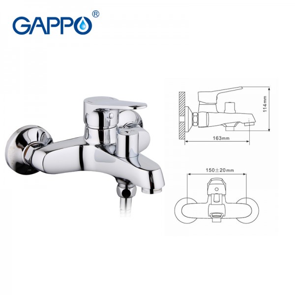 

Смеситель для ванны Gappo Vantto G3236