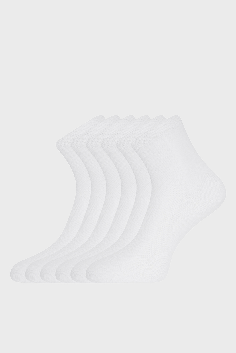 

Хлопковые белые носки (6 пар) Oodji 35-37 57102809T6/48022/1